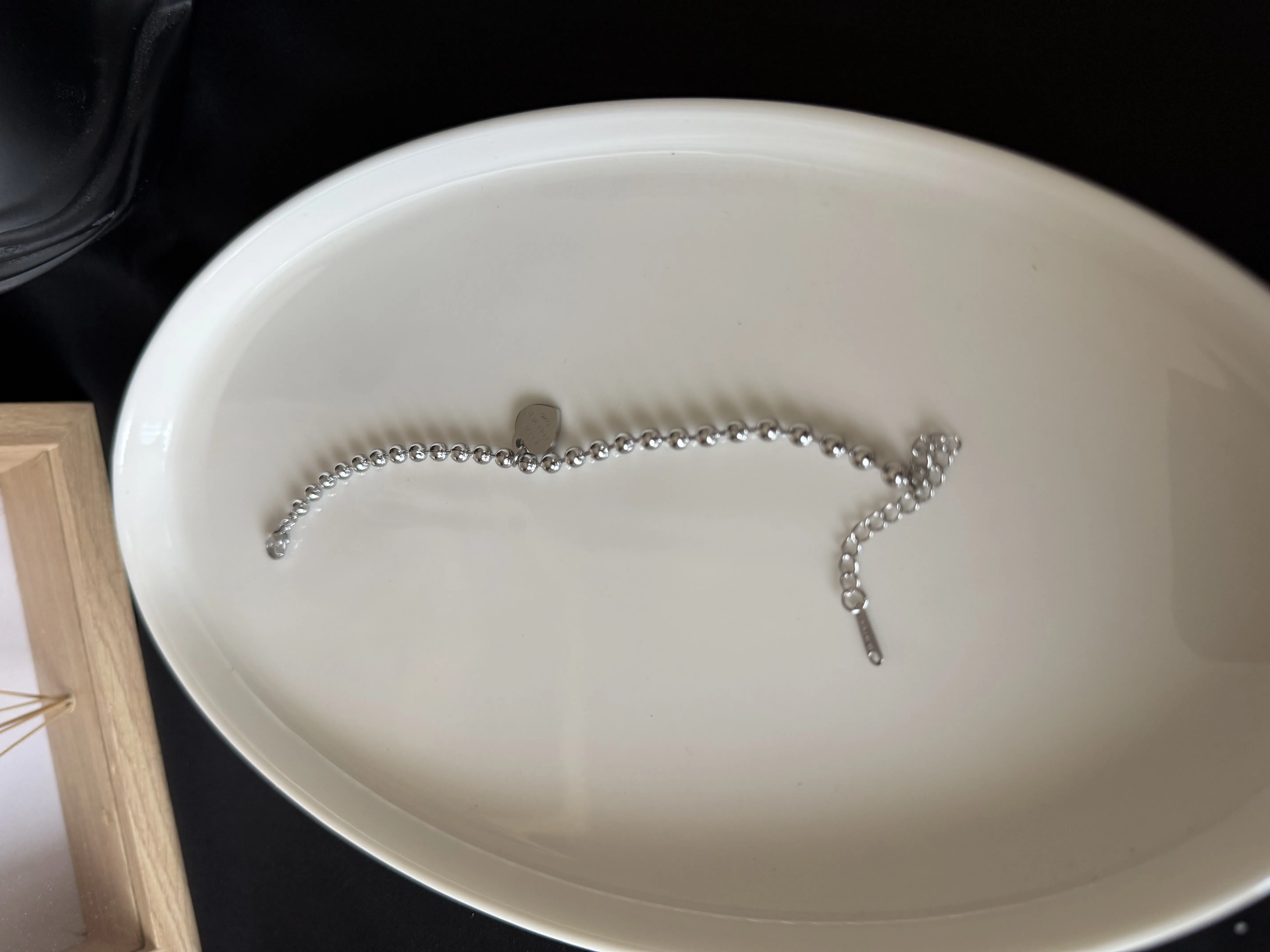 Silver Kalp Charmlı Çelik Bileklik 